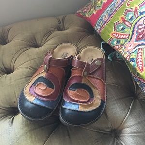 Spring Step Leather Clogs